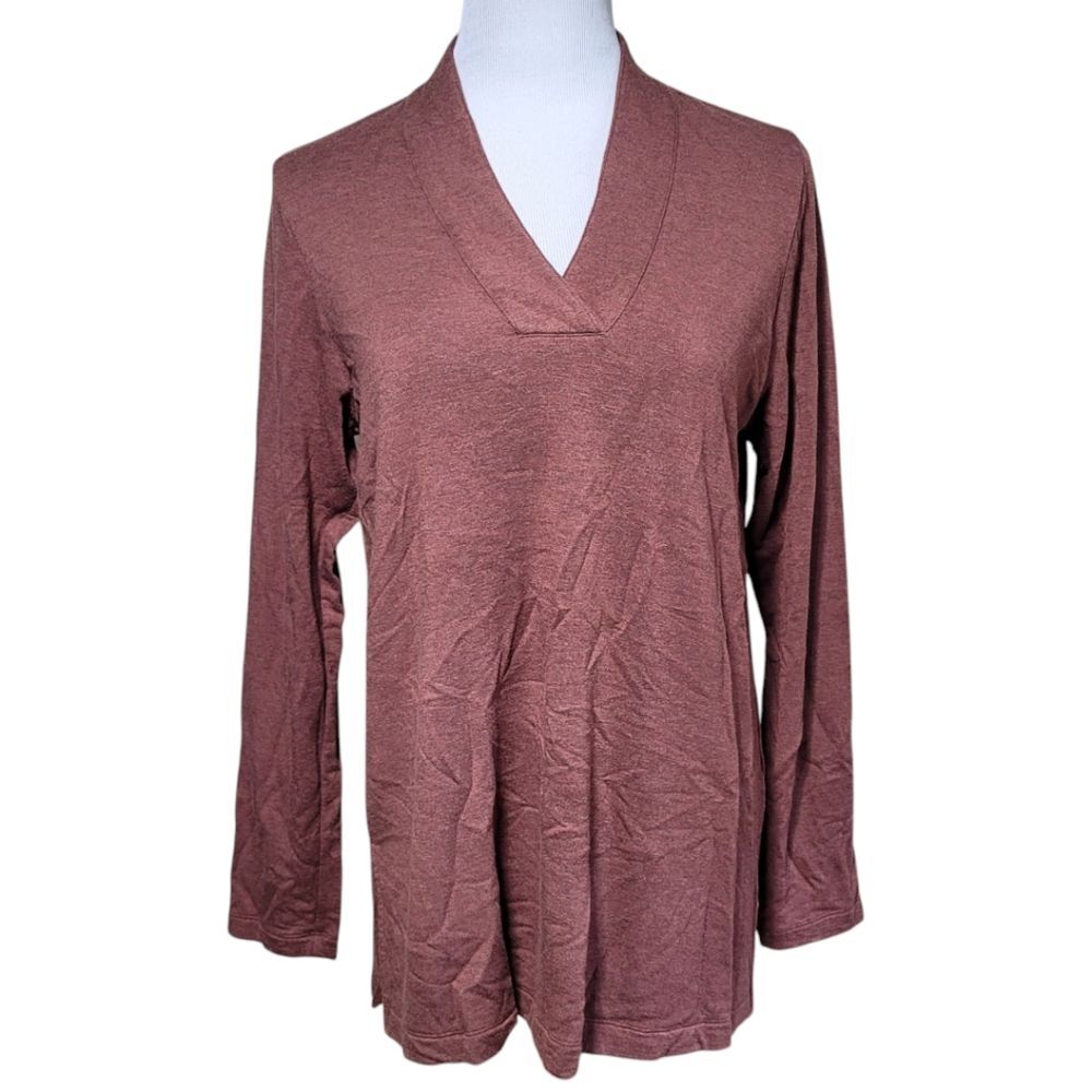 J Jill PureJilll Tranquility Fleece Dark Brown Womens Small
